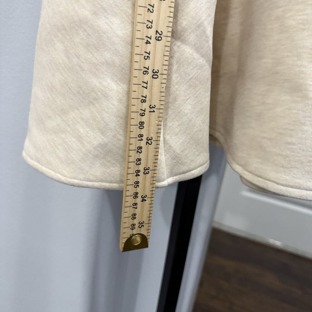 NWT OGL Cashsoft Wool Like Flared Midi Maxi Skirt Size Small Heathered Ivory - Picture 6 of 7